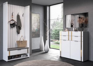 Модульная прихожая Эмэ (Сантан) Белый